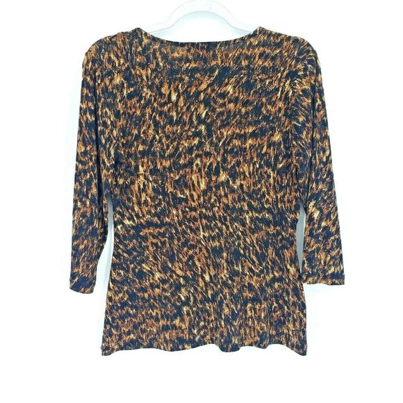 Liz Claiborne Women's Leopard Print Top Blouse - Picture 3 of 5